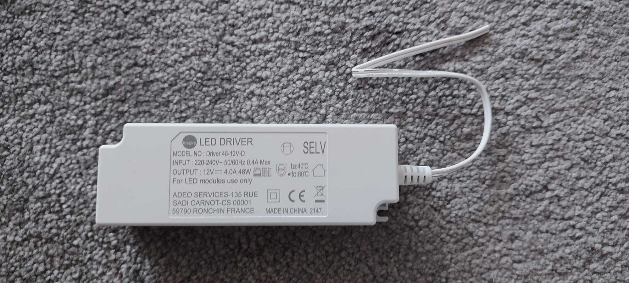 Transformador de iluminação Led, fonte de alimentação driver 48w