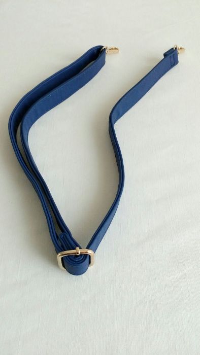 Ремешок для сумочки синий кожзам Турция