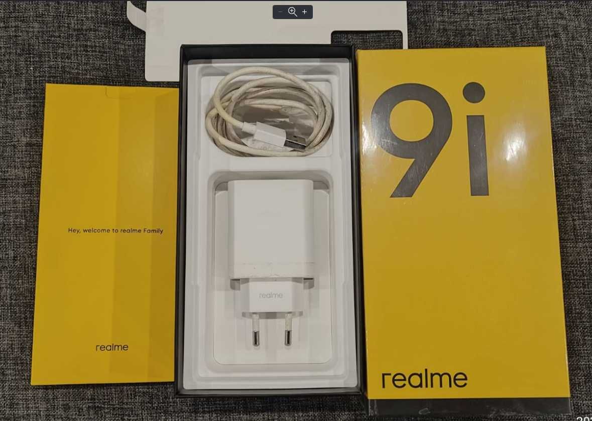 Realme 9i 4+4/128Гб +6чехлов