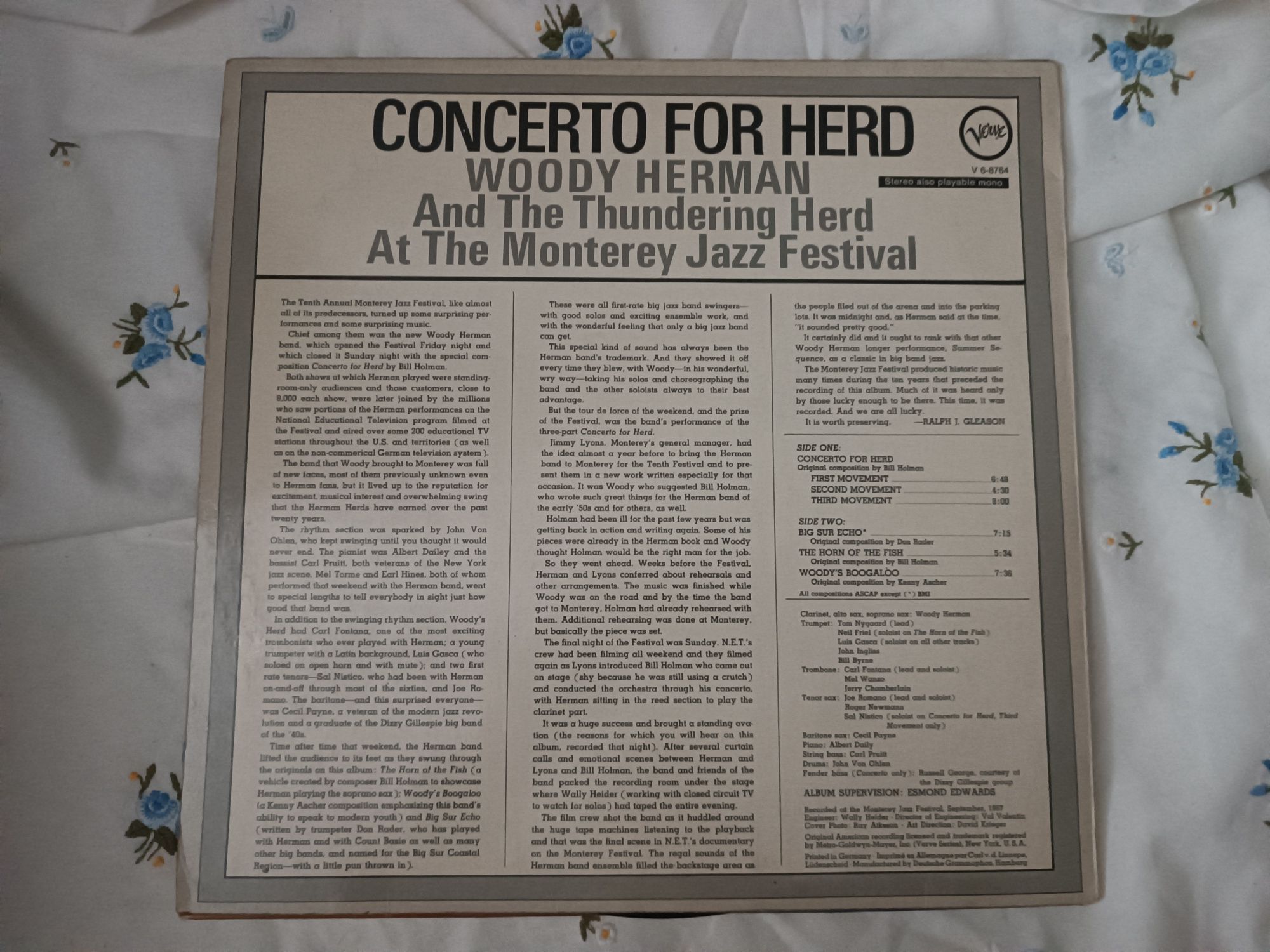 Woody Herman, Concert for the herd