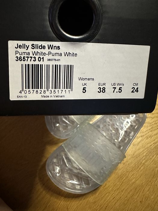 Klapki Puma Fenty 38 jelly slide Wns 38 bezbarwne