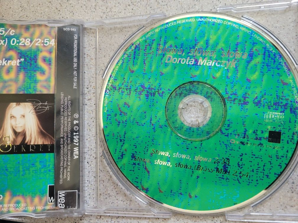 CD Singiel Dorota Marczyk Słowa,słowa,słowa 1997 Warner Promo