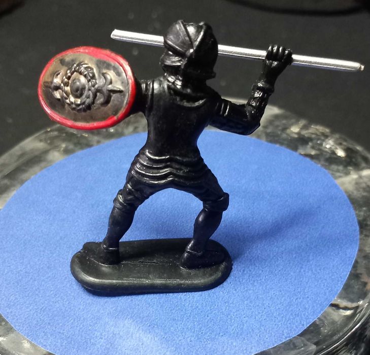 Guerreiro medieval em plástico