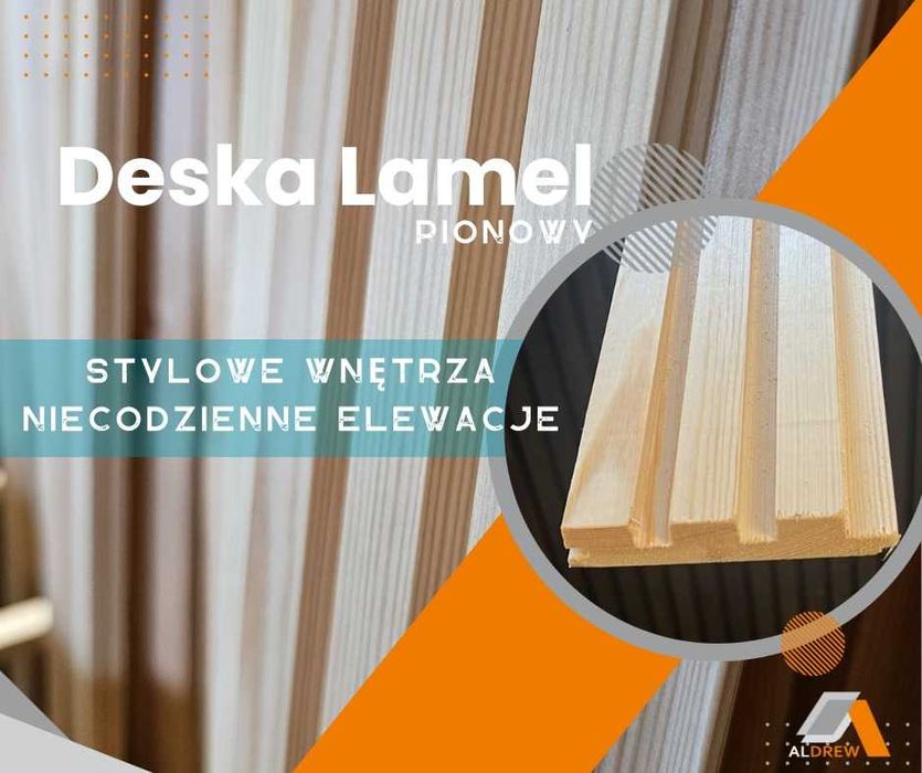 Deska lamelowa, lamel scienny, deska elewacyjna