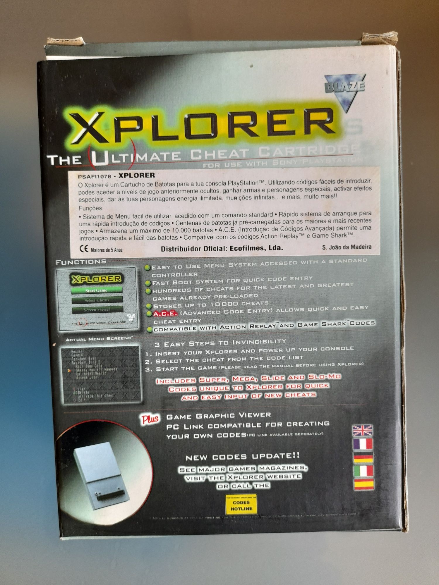 GameShark/GameGenie pra PS1 - Xplorer