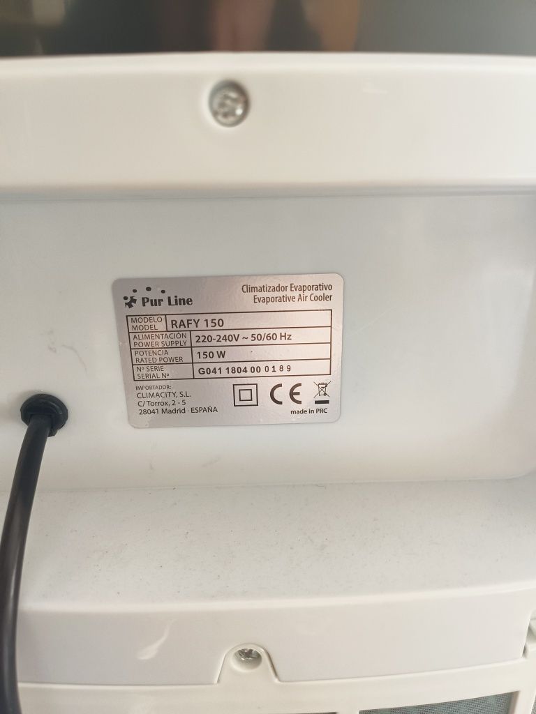 Climatizador Ionizador Pure Line Rafy 150