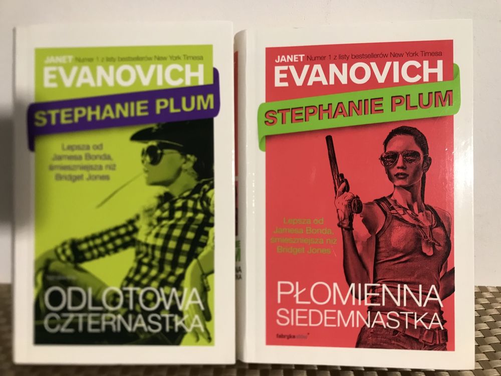 Stephanie Plum tomy: 1, 5, 6, 7, 12, 13, 14, 17. Janet Evanovich.
