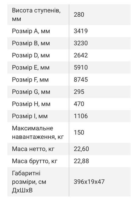Драбина 3х14 (8,75м) усилений профіль