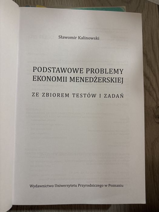 Podstawowe problemy ekonomii menadzerskiej