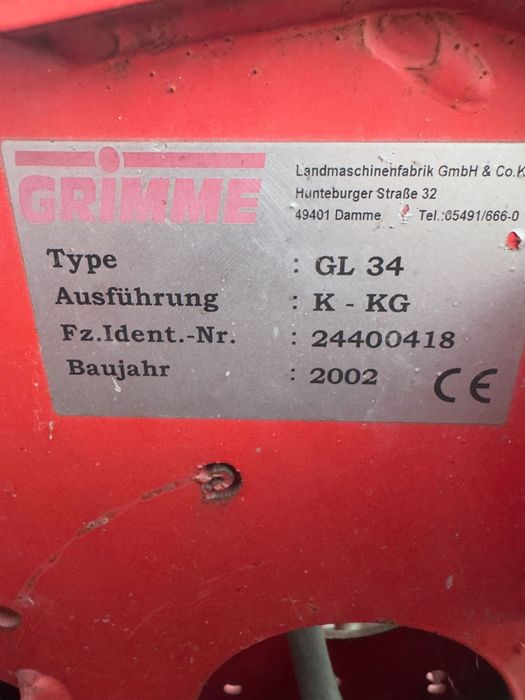 Sadzarka do ziemniaków Grimme GL34K 4 rzędowa