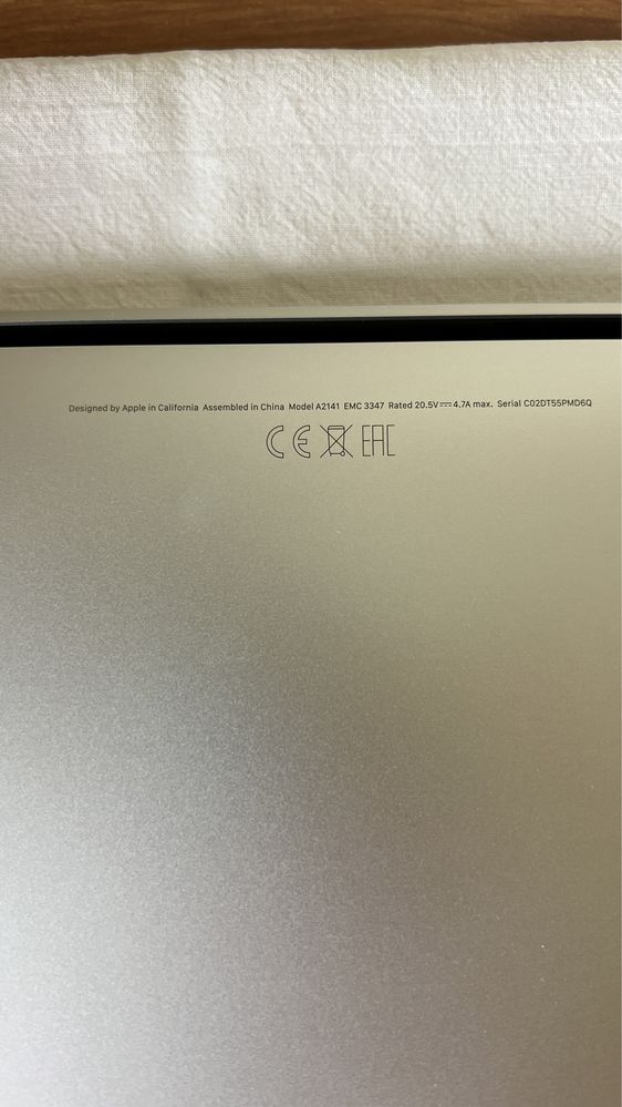 MacBook Pro 16 i9 16GB/1TB/5500M srebrny jak nowy