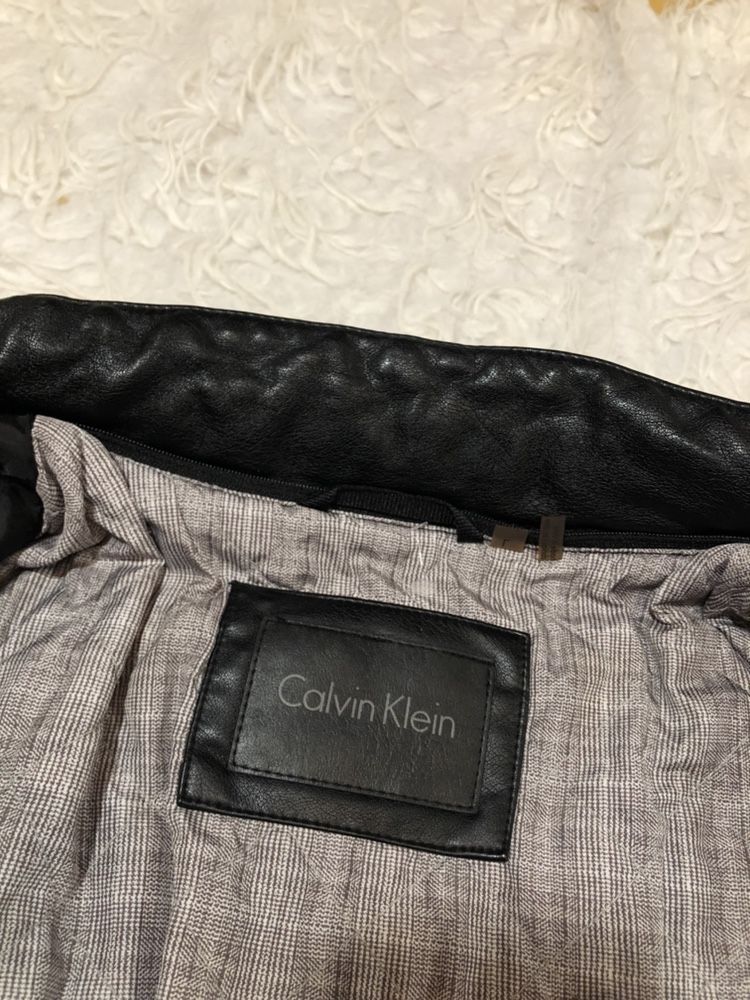 Kurtka skórzana Calvin Klein rozmiar M L czarna