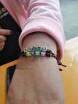 Pulseira com nome missangas