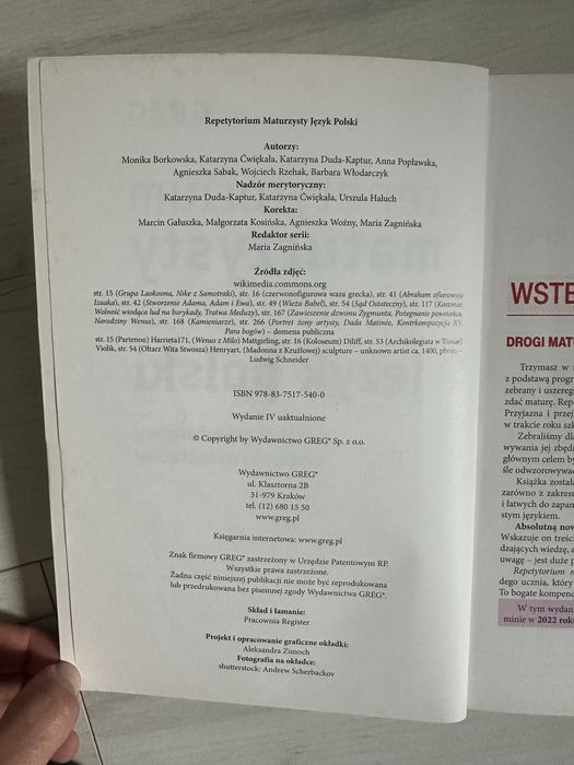 repetytorium maturzysty język polski greg