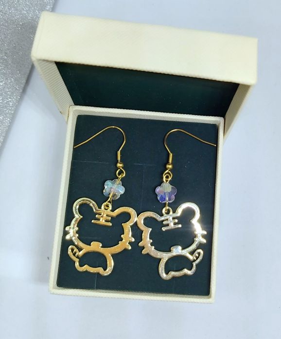 Kolczyki handmade Rok Tygrysa Japonia Korea kpop kawaii walentynki