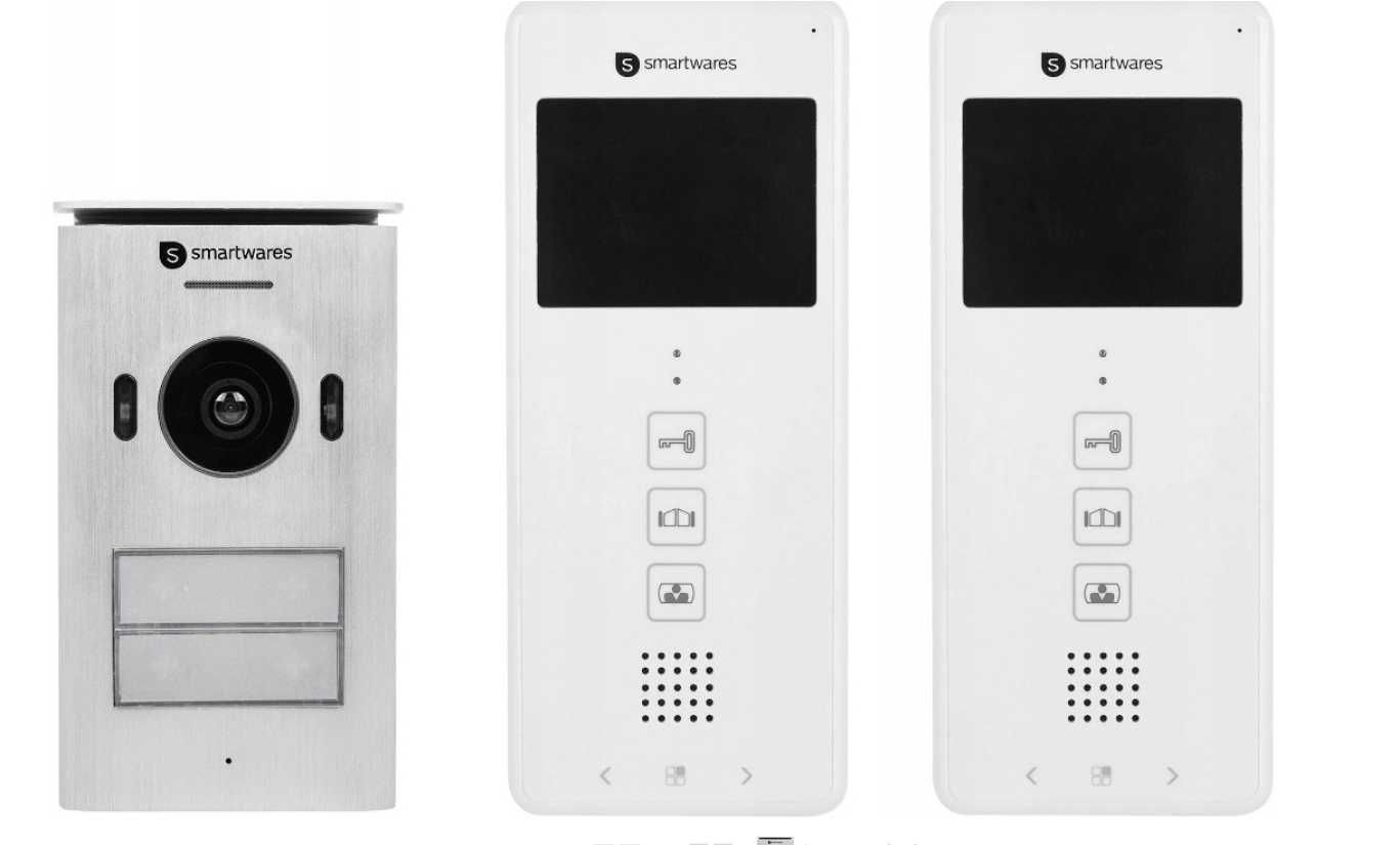 Smartwares Wideodomofon –do 2 mieszkania DIC-22122