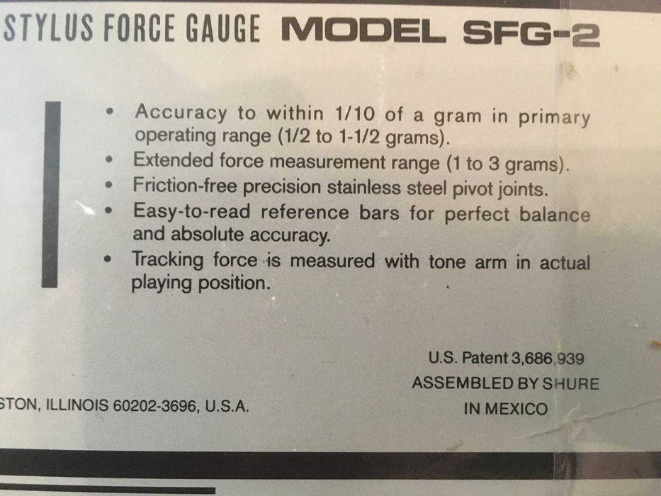 Ваги механічні Shure SFG2 для звукознімачів вінілу