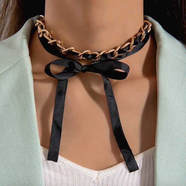 Naszyjnik Choker Złoty Idealny na Prezent dla Kobiety