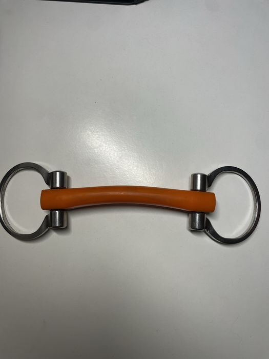 wedzidlo winderen 11,5 oliwkowe sztanga Flexi comfort pomaranczowe