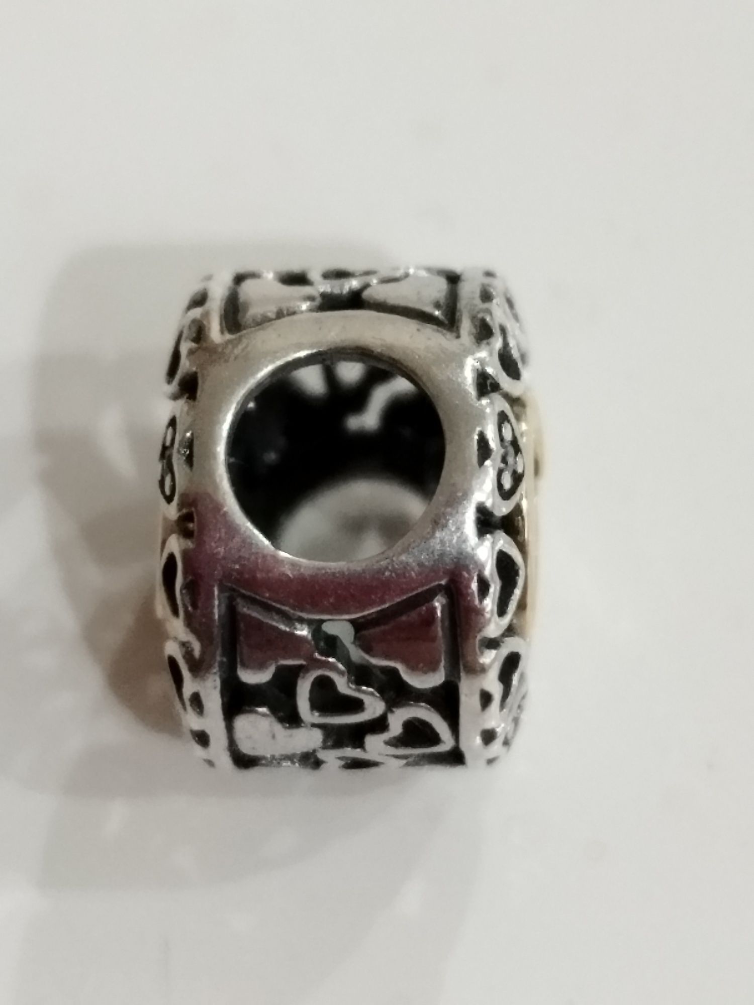 Pandora tt srebrny charms ze złotem