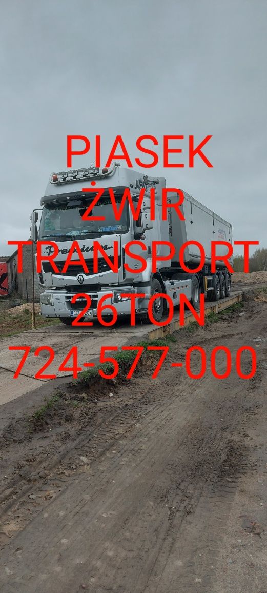 Żwir Wisła posadzkowy 1 tona Transport