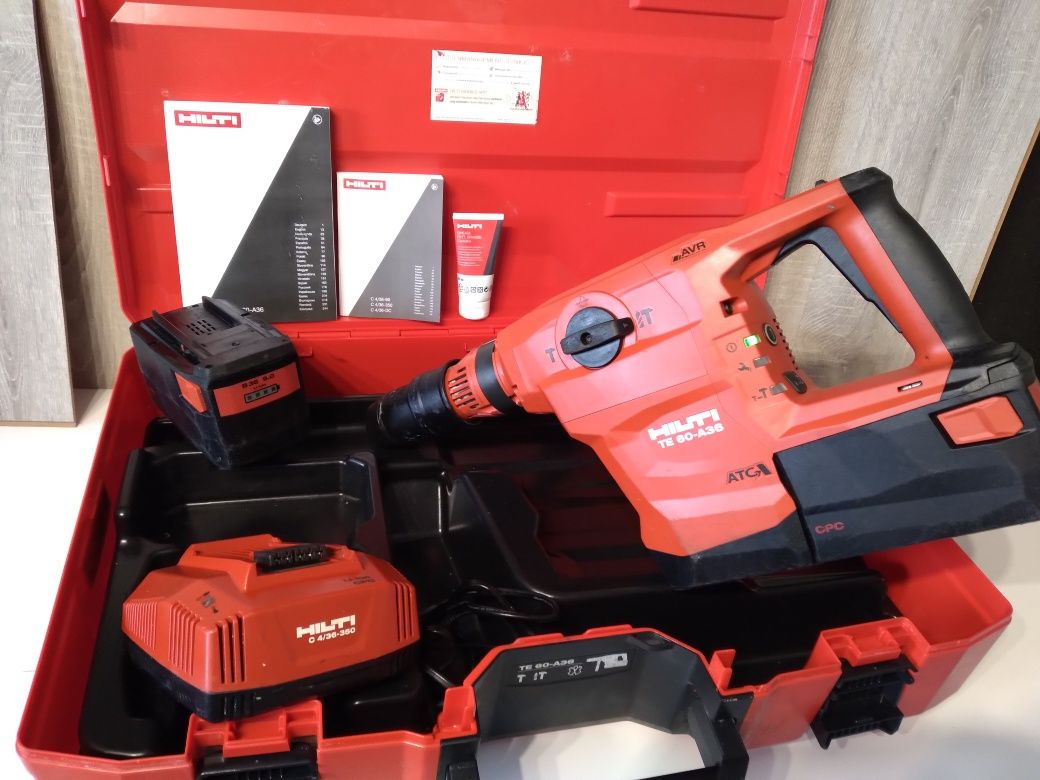 Hilti TE 60-A36 ATC/AVR mlotowiertarka udar mlot SDS max 2x 36v 9.0ah