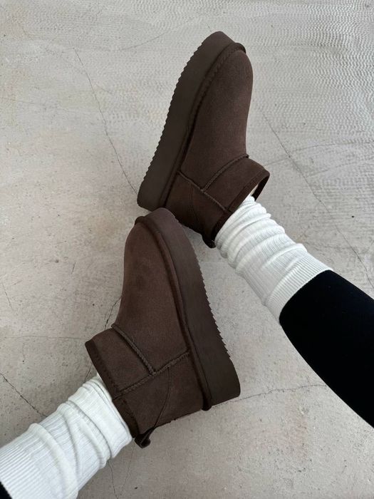НОВИНКА! Ugg ultra mini platform dark chocolate suede 36 37 38 39 40