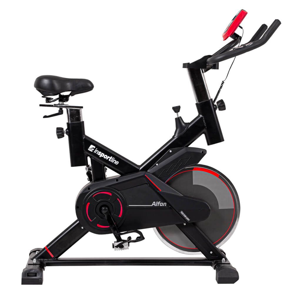 Rower treningowy spinningowy inSPORTline Alfan Kolor Czarno-czerwony