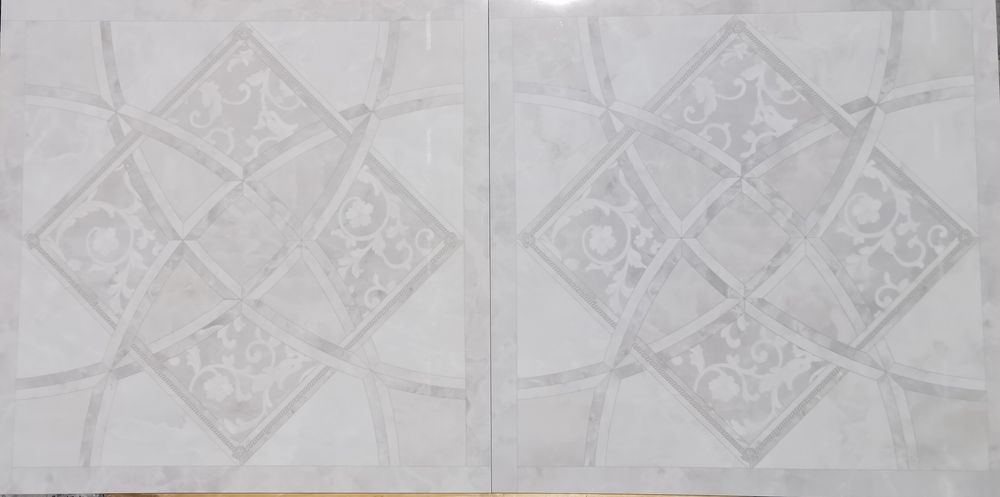 VERSACE Płytki gresowe Emote Onice Bianco Intarsio 78x78