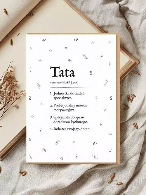 Karnet dla taty, definicja taty. Nadwyraz.com