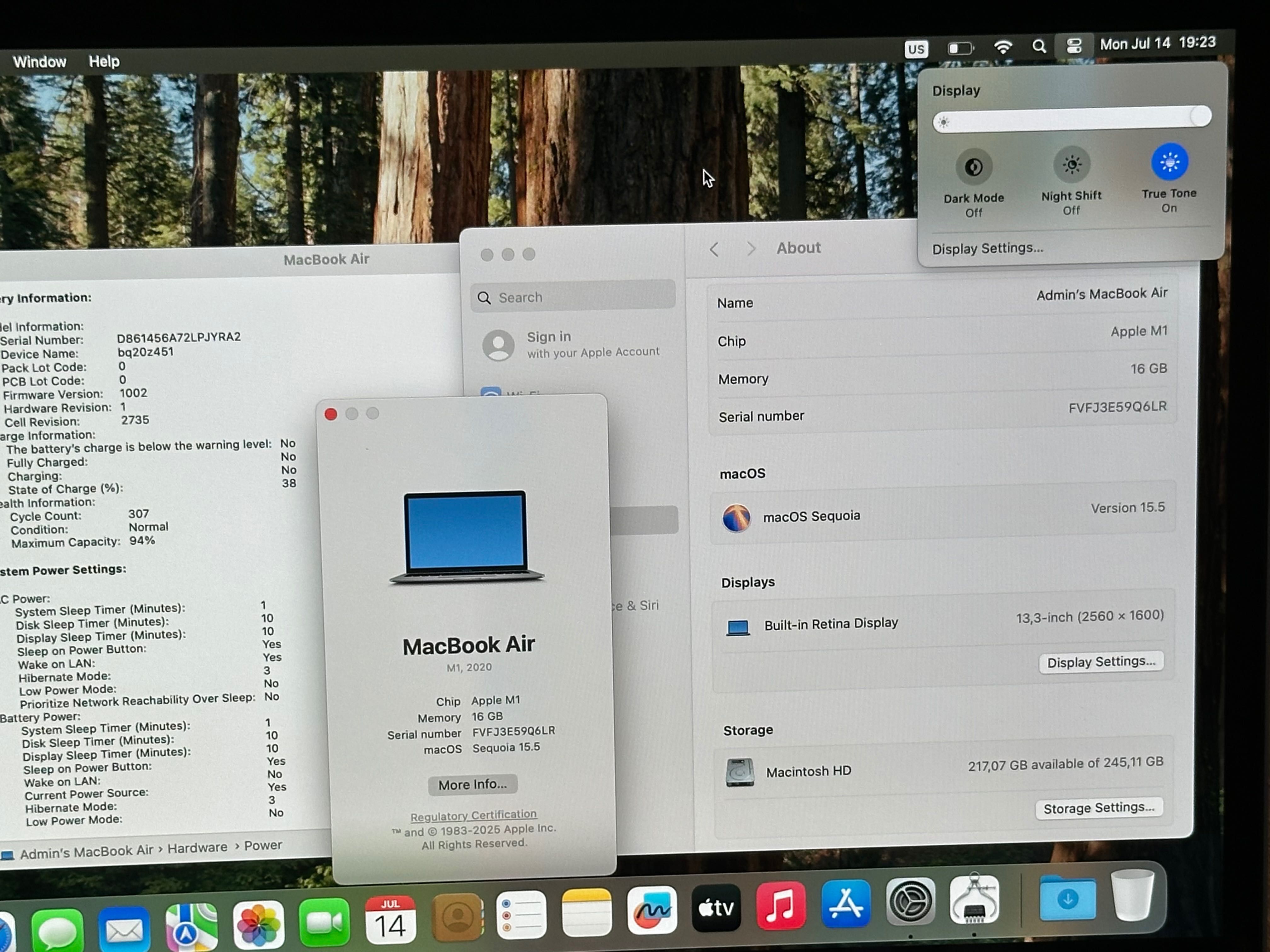 Macbook Air M1 16/256 A2337