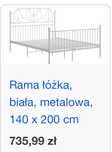 łóżko metalowe IKEA
