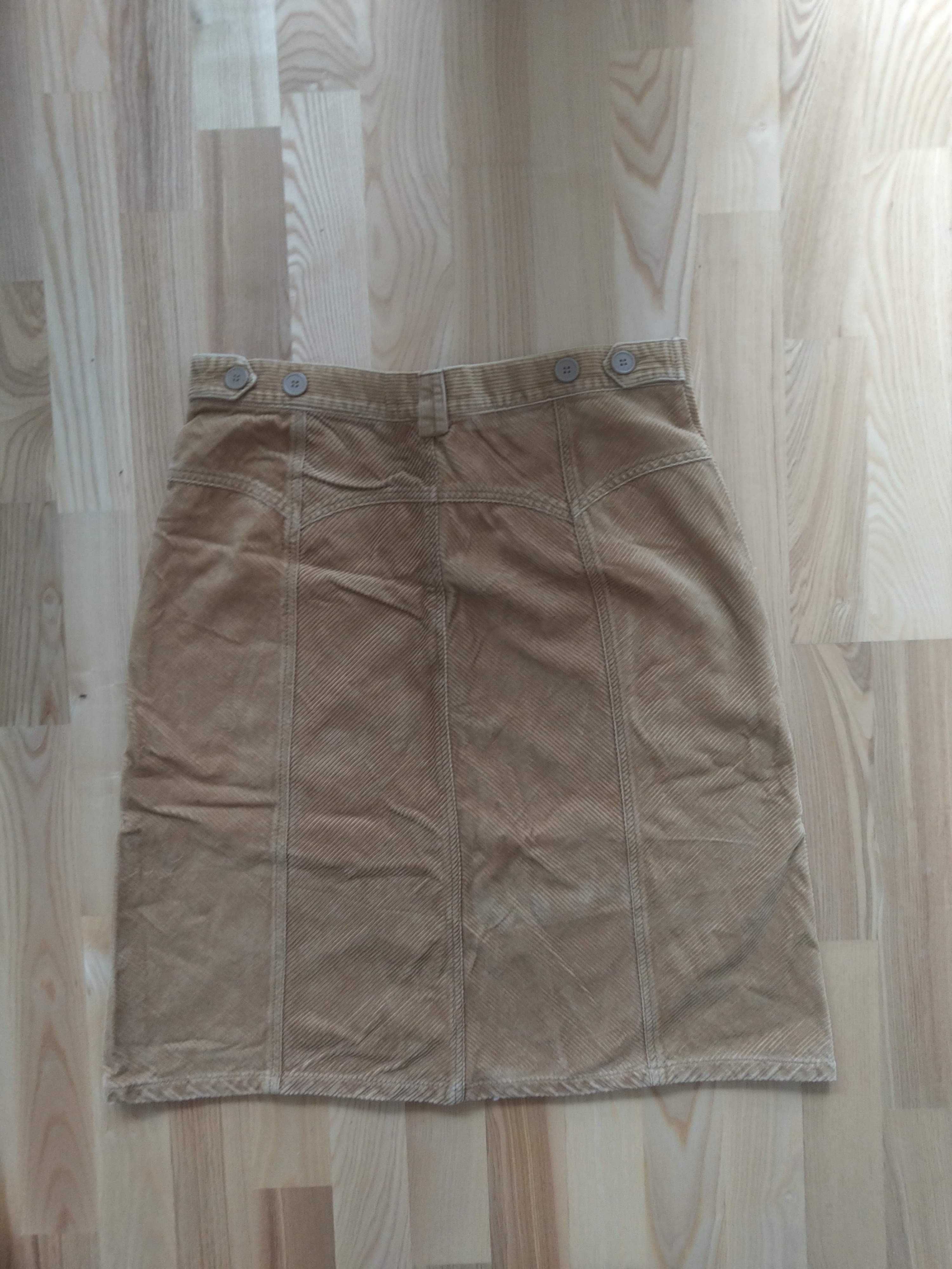 Sztruksowa spódnica H&M o kształcie litery A rozm XL 42