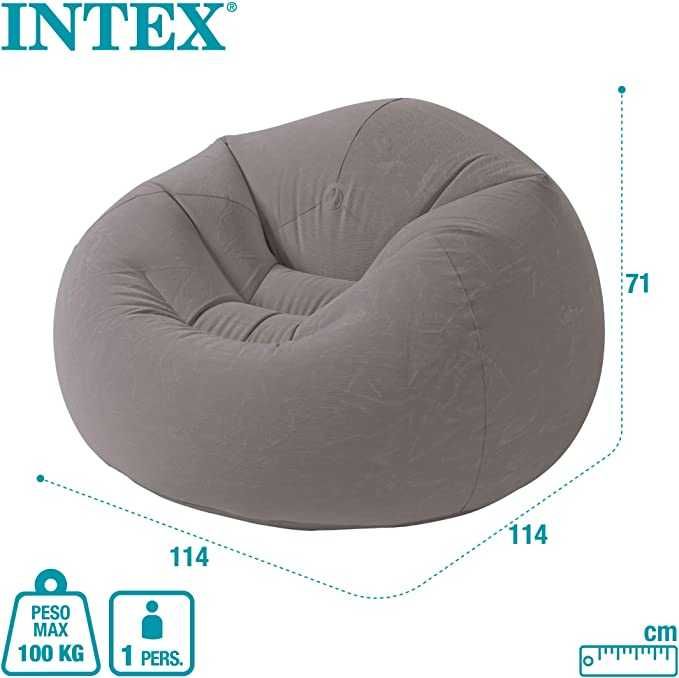 Intex Beanless Bag Chair Inflating Furniture