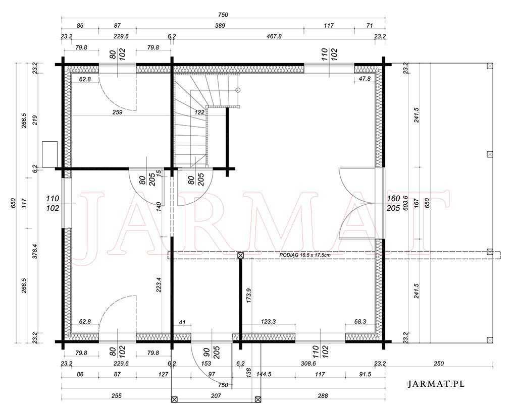 Dom z Drewna Całoroczny Model D31 JARMAT.PL
