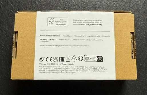 Myszka bezprzewodowa Trust YUKI sensor optyczny