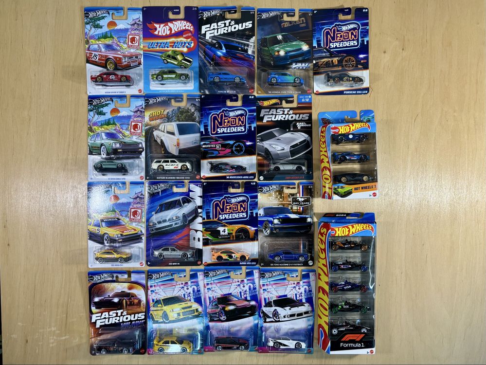 Колекційні машинки моделі 1:64 Matchbox та Hot Wheels нові запаковані