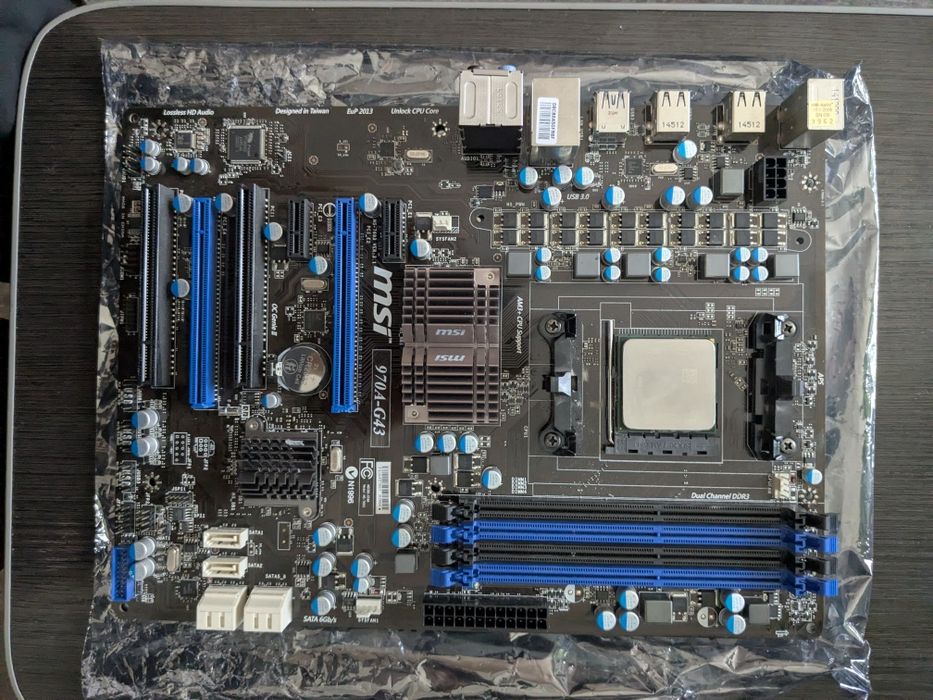 MSI 970A-G43 + прцесор AMD FD6100 и куллер