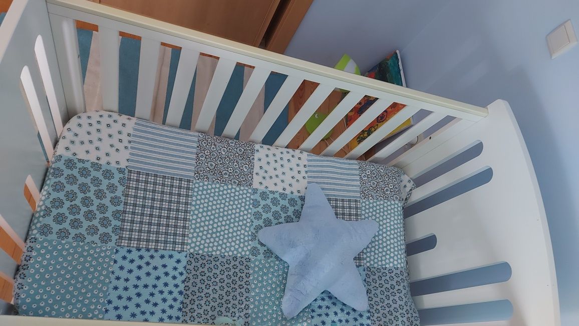 Cama berço TRAMA Bebécar serie star branco mate