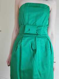 Vestido Cai Cai Curto Verde com Laço