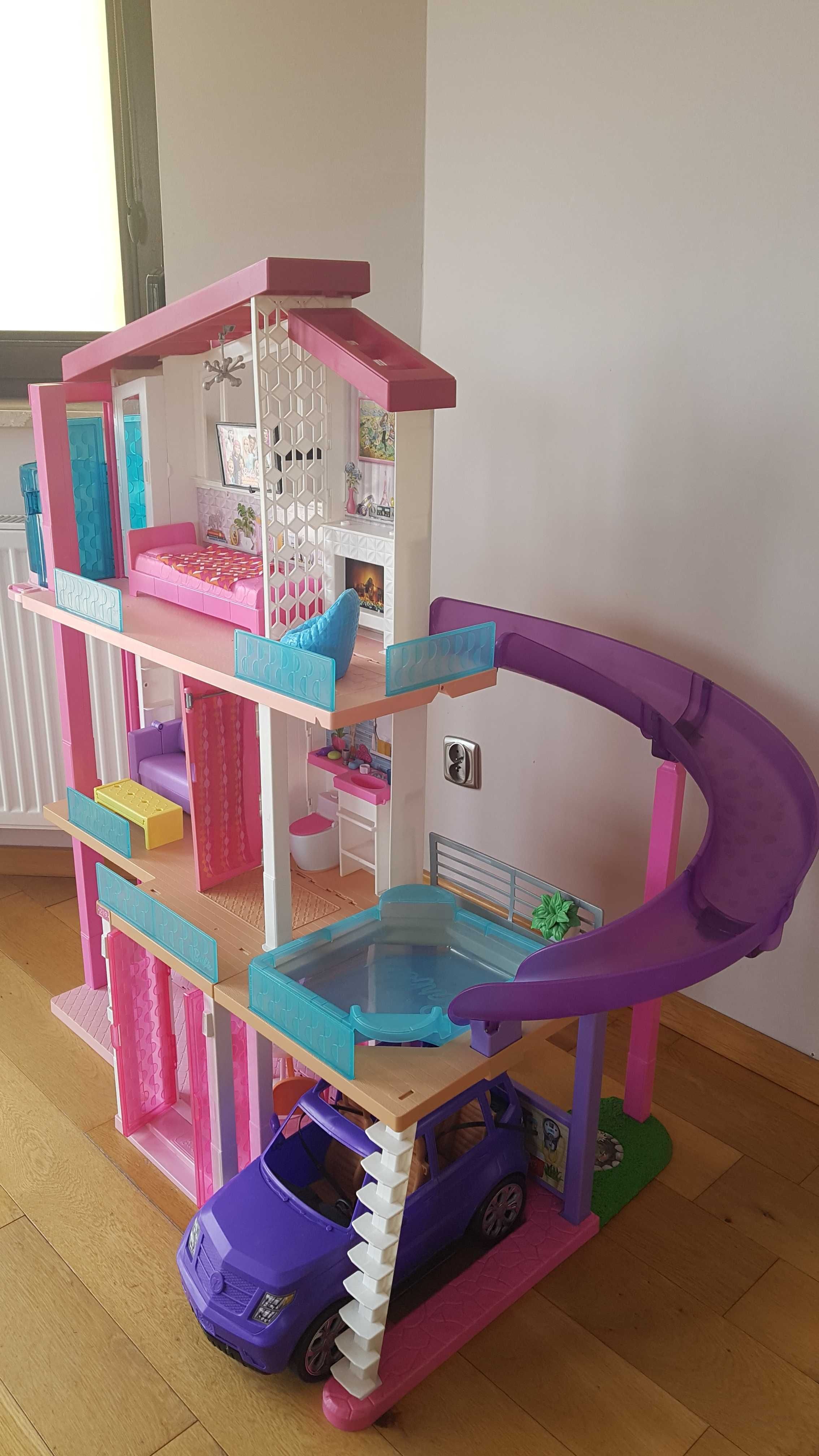 Dom lalki Barbie Dreamhouse, samolot, karetka, auto, cukiernia i in.