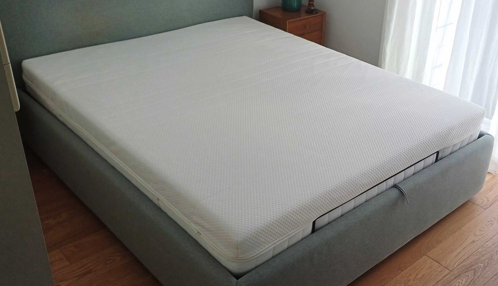 IKEA AKREHAMN, colchão de espuma, firme/branco, 160x200 cm