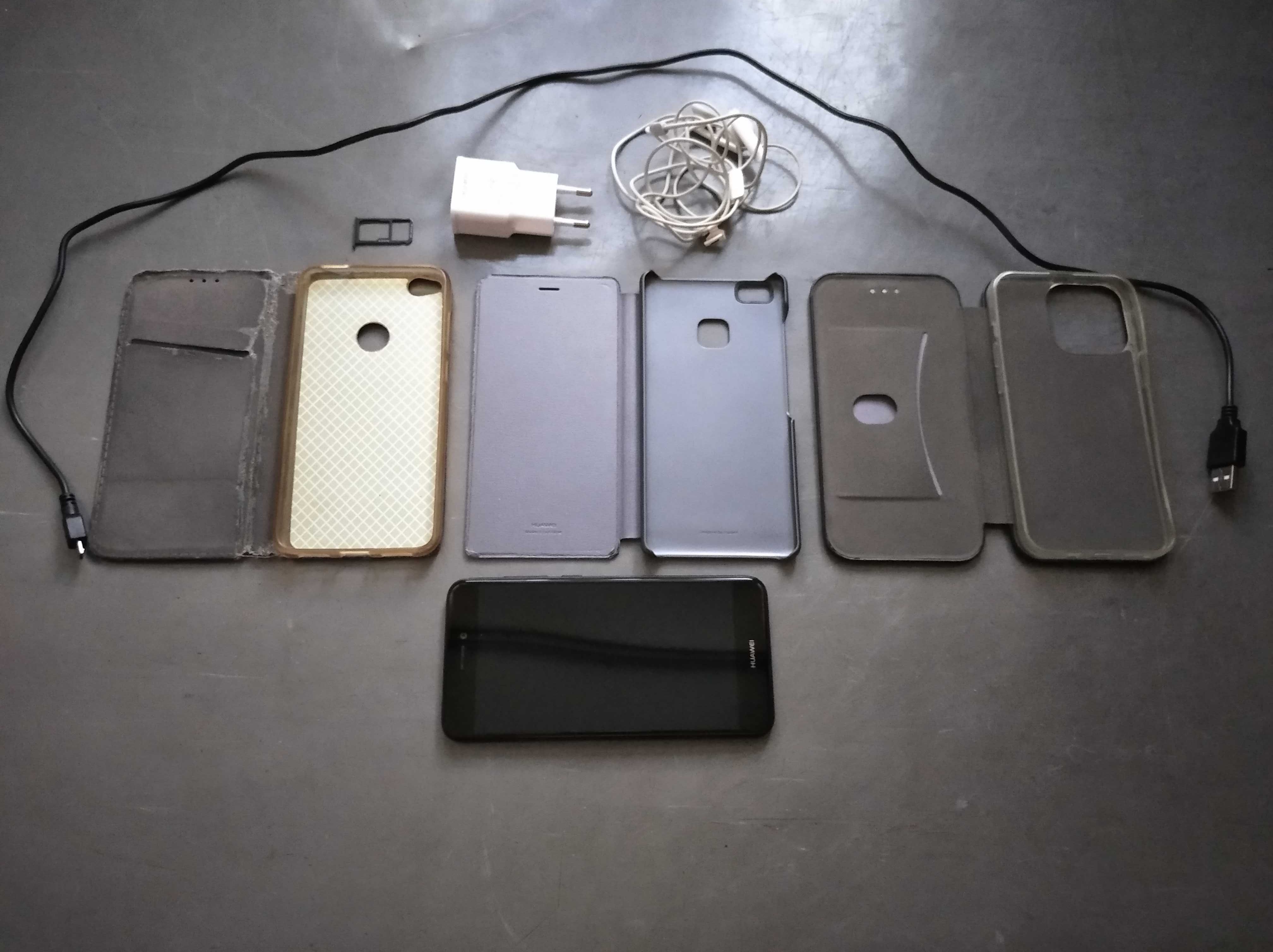 telefon huawei  p9 lite +akcesoria bardzo dobry stan duzo zdjec