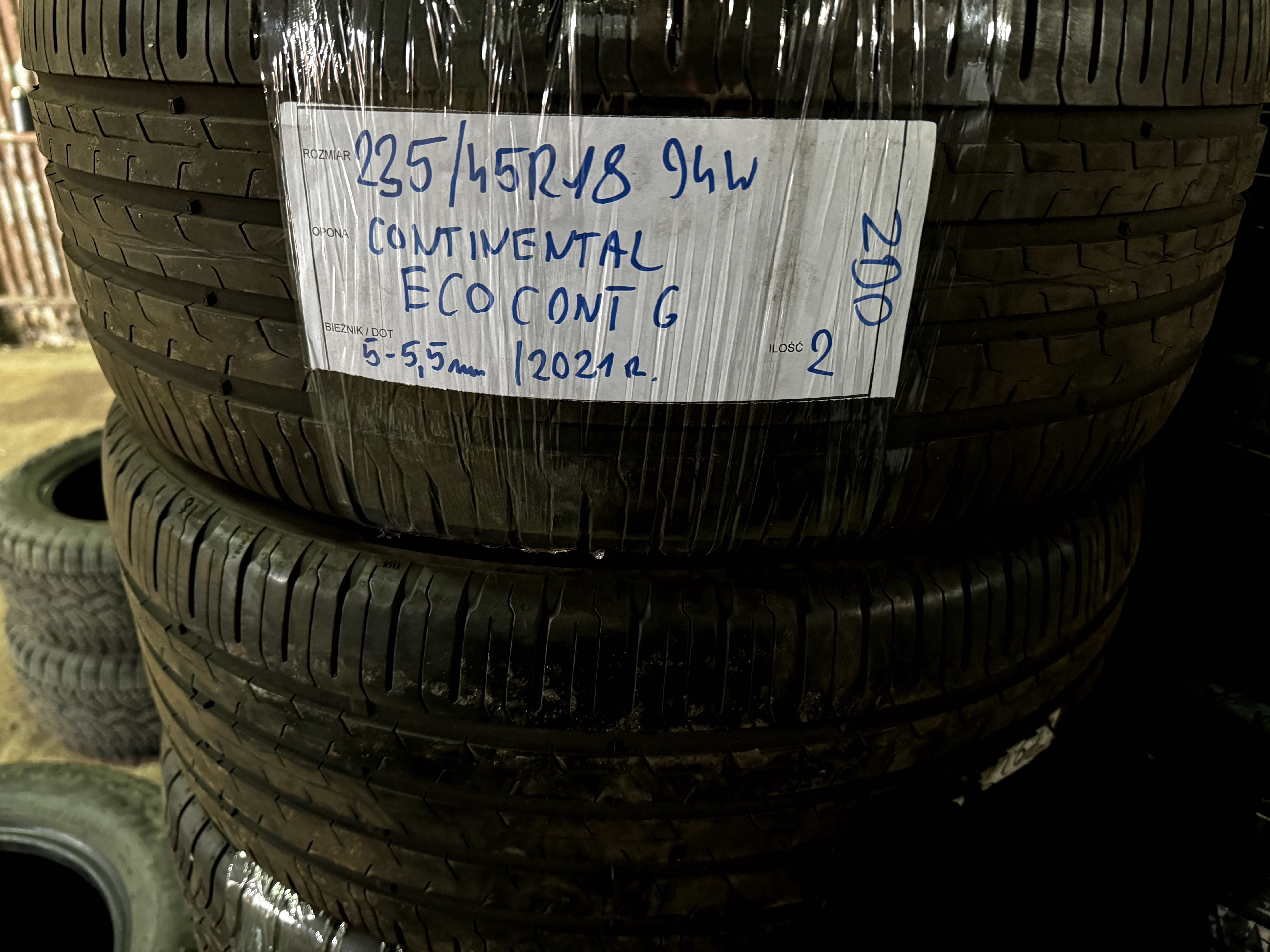 2x 235/45R18 Continental EcoContact 6 / 2021r.