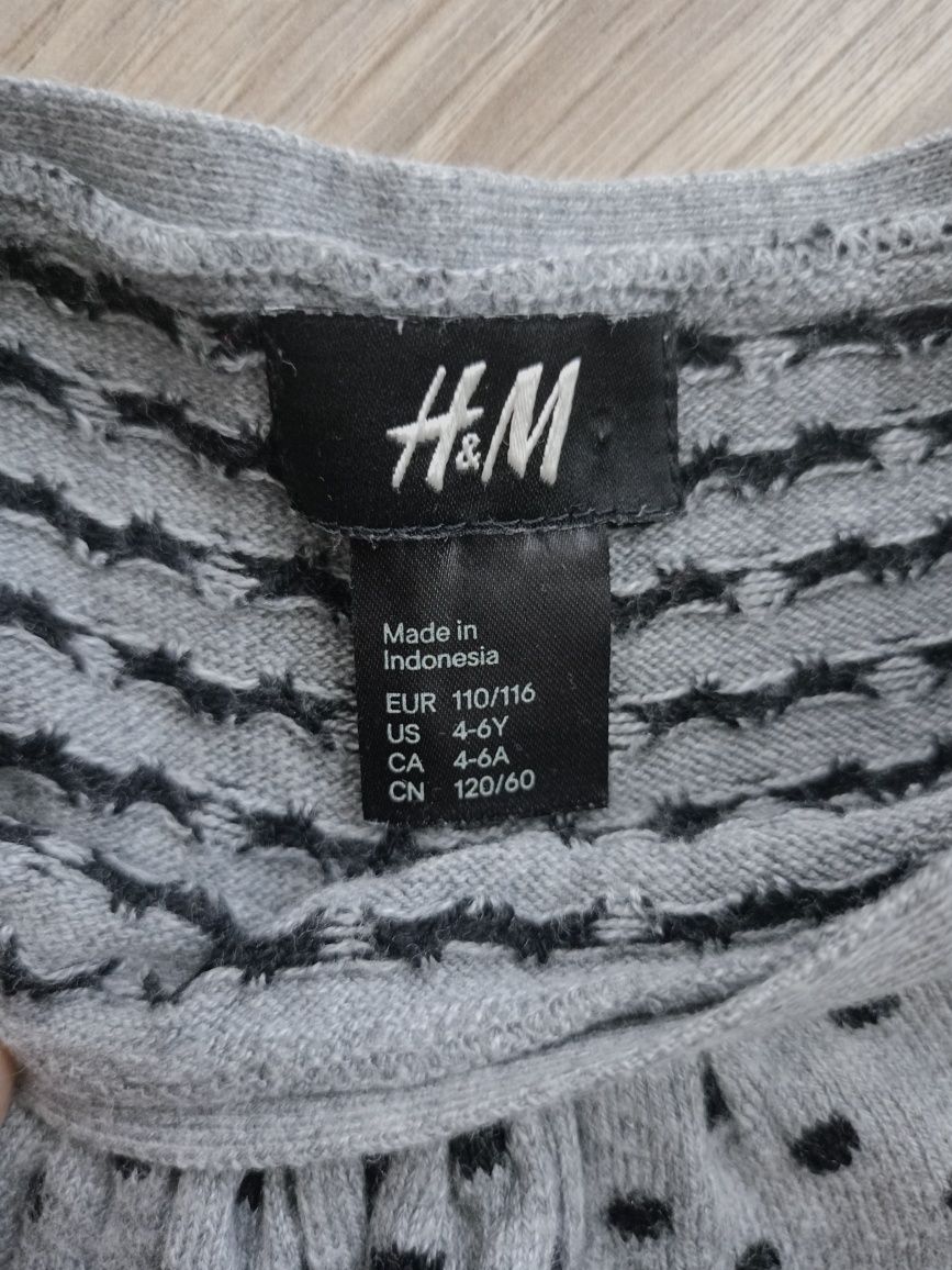 Tunika sukienka bluzka H&M rozm. 110/116  - 5/6 lata