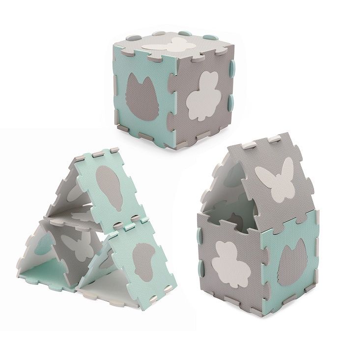 Mata piankowa Kinderkraft puzzle 3D Luno Shapes