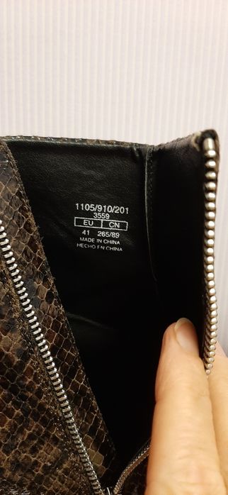 Чоботи Zara 41 прінт пітон
