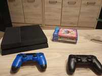 Playstation 4 + 2 pady 4 gry