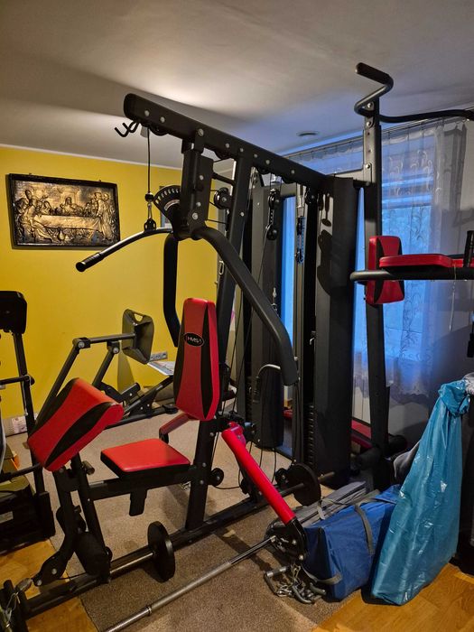 Siłownia domowa HMS Premium – atlas, ławka, suwnica