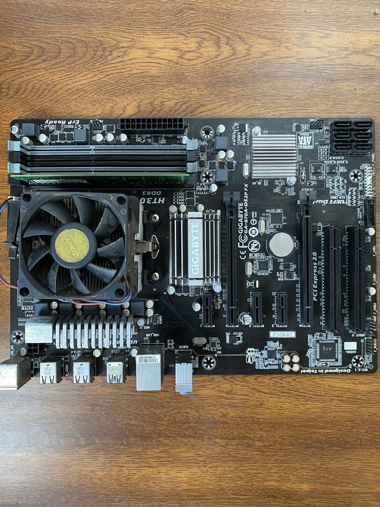 Материнская плата Gigabyte GA-970A-DS3P FX +проц+ оперативка
